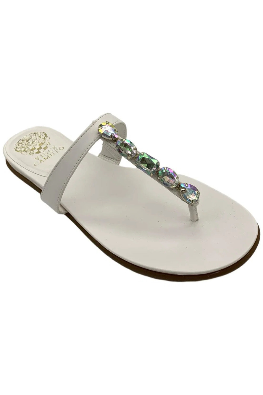 Vince Camuto Women's Eryntie Jeweled Sandal White - Wide